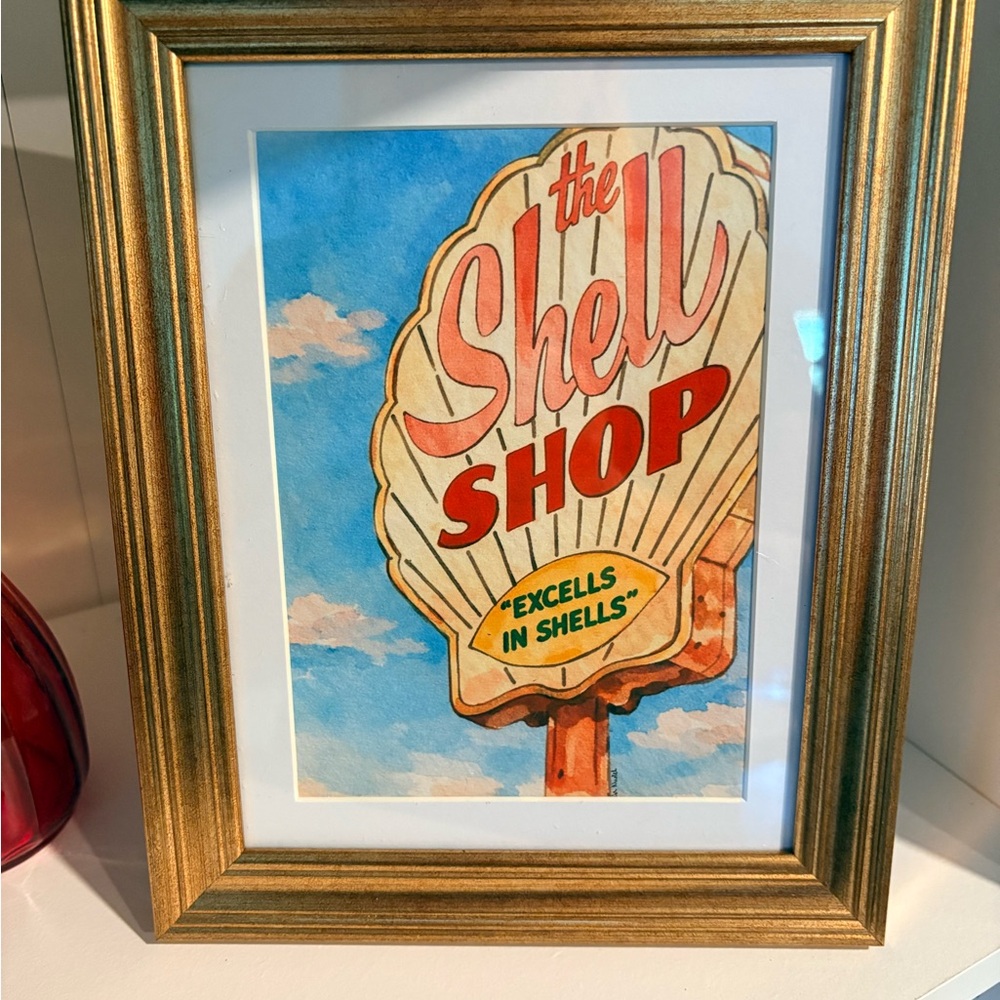 Vintage Shell Shop Framed Art